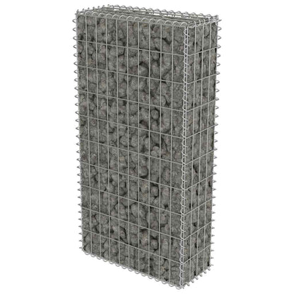 Gabion Wall with Covers Galvanised Steel 50x20x100 cm