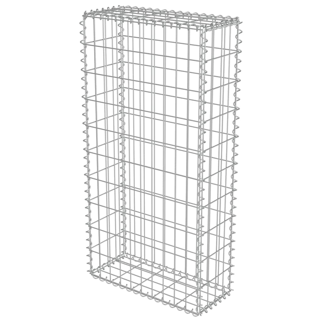 Gabion Wall with Covers Galvanised Steel 50x20x100 cm