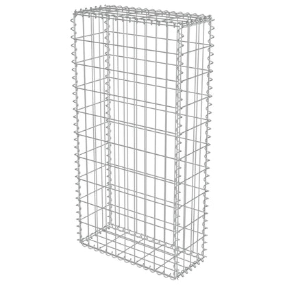 Gabion Wall with Covers Galvanised Steel 50x20x100 cm