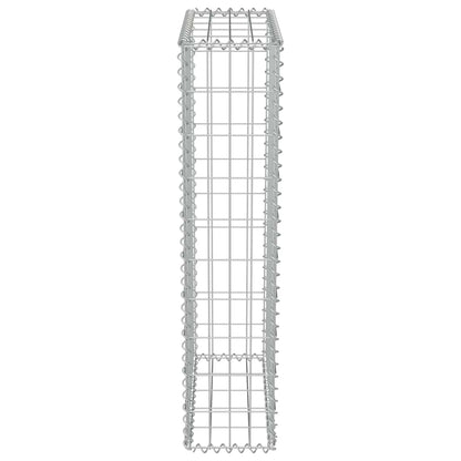 Gabion Wall with Covers Galvanised Steel 50x20x100 cm