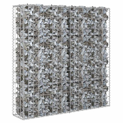 Gabion Wall with Covers Galvanised Steel 80x20x100 cm