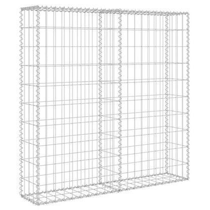 Gabion Wall with Covers Galvanised Steel 80x20x100 cm