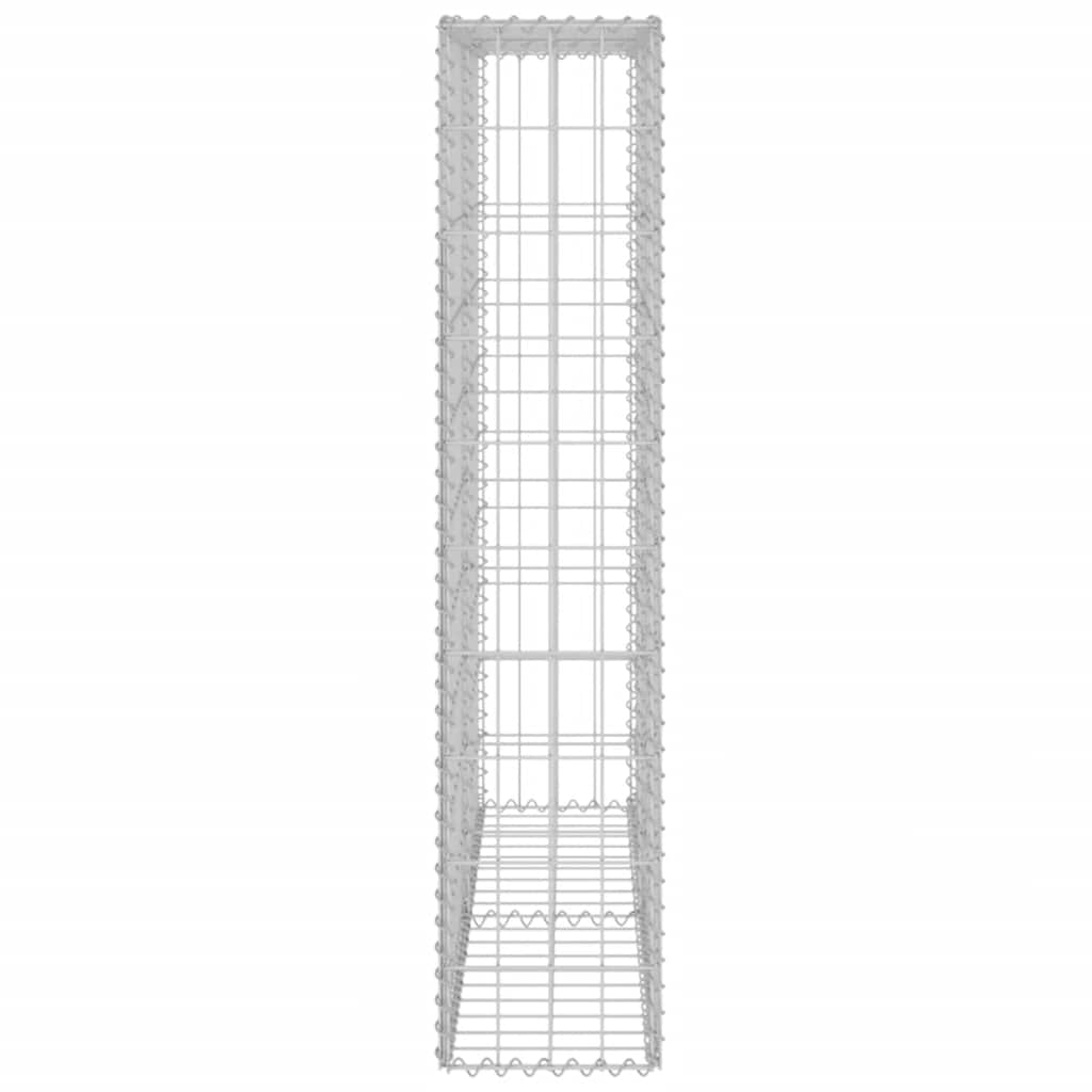 Gabion Wall with Covers Galvanised Steel 80x20x100 cm