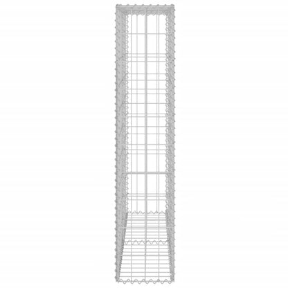 Gabion Wall with Covers Galvanised Steel 80x20x100 cm