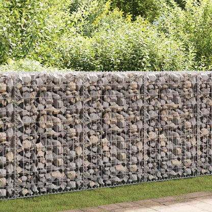 Gabion Wall with Covers Galvanised Steel 80x20x100 cm