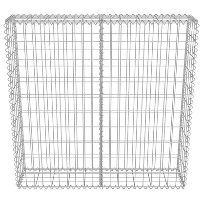 Gabion Wall with Covers Galvanised Steel 100x20x100 cm