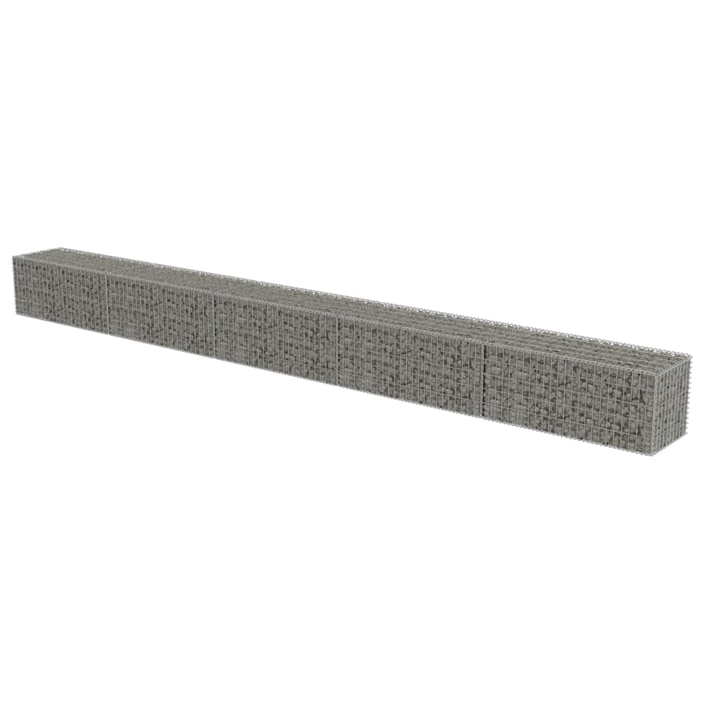 Gabion Wall with Covers Galvanised Steel 600x50x50 cm