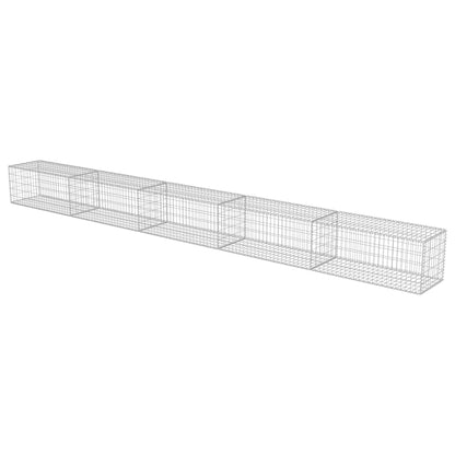 Gabion Wall with Covers Galvanised Steel 600x50x50 cm