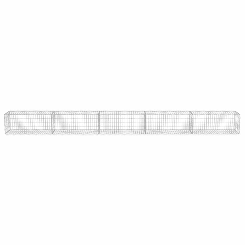 Gabion Wall with Covers Galvanised Steel 600x50x50 cm