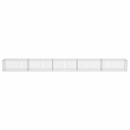 Gabion Wall with Covers Galvanised Steel 600x50x50 cm