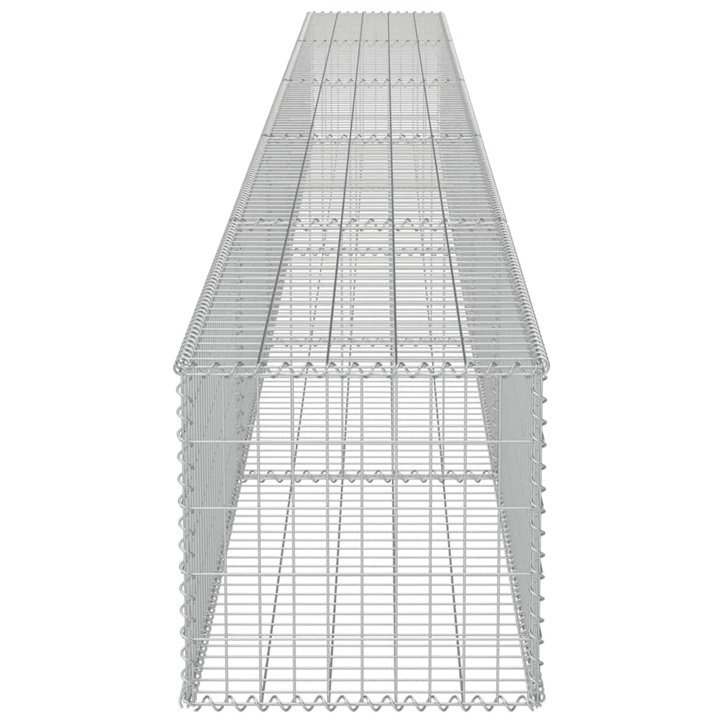 Gabion Wall with Covers Galvanised Steel 600x50x50 cm
