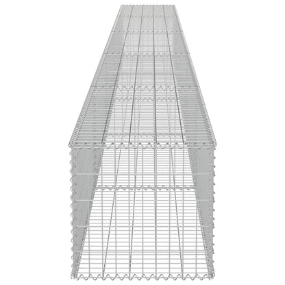 Gabion Wall with Covers Galvanised Steel 600x50x50 cm