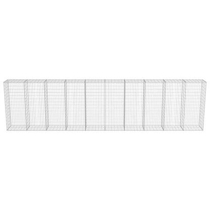 Gabion Wall with Covers Galvanised Steel 600x50x150 cm