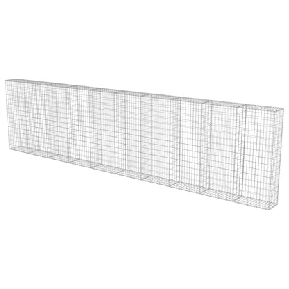Gabion Wall with Covers Galvanised Steel 600x30x150 cm