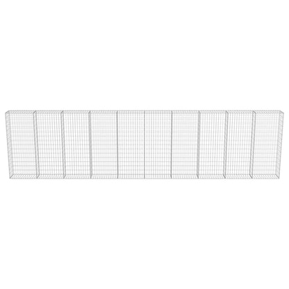 Gabion Wall with Covers Galvanised Steel 600x30x150 cm