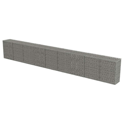 Gabion Wall with Covers Galvanised Steel 900x50x100 cm