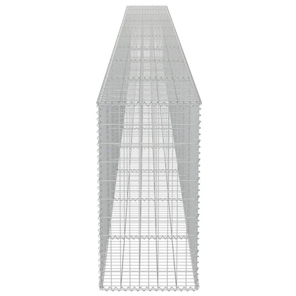 Gabion Wall with Covers Galvanised Steel 900x50x100 cm