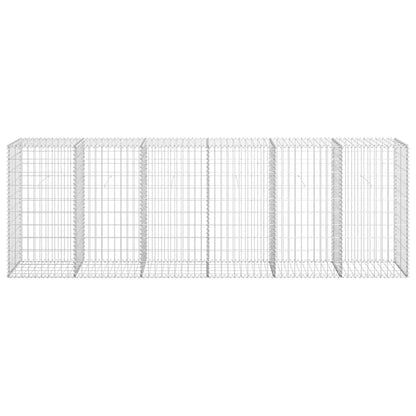 Gabion Wall with Covers Galvanised Steel 300x50x100 cm