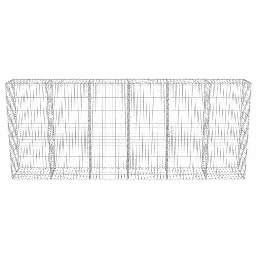 Gabion Wall with Covers Galvanised Steel 300x50x150 cm