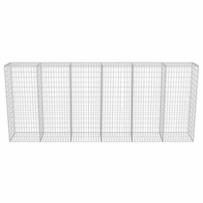 Gabion Wall with Covers Galvanised Steel 300x50x150 cm