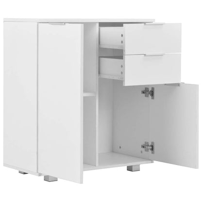 283715 vidaXL Sideboard High Gloss White 71x35x80 cm Engineered Wood