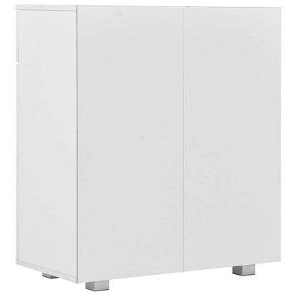 283715 vidaXL Sideboard High Gloss White 71x35x80 cm Engineered Wood