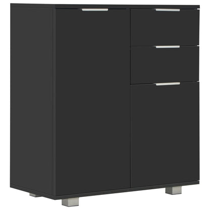 Sideboard | Black | Engineered Wood | 71 x 35 x 80 cm | Sideboard
