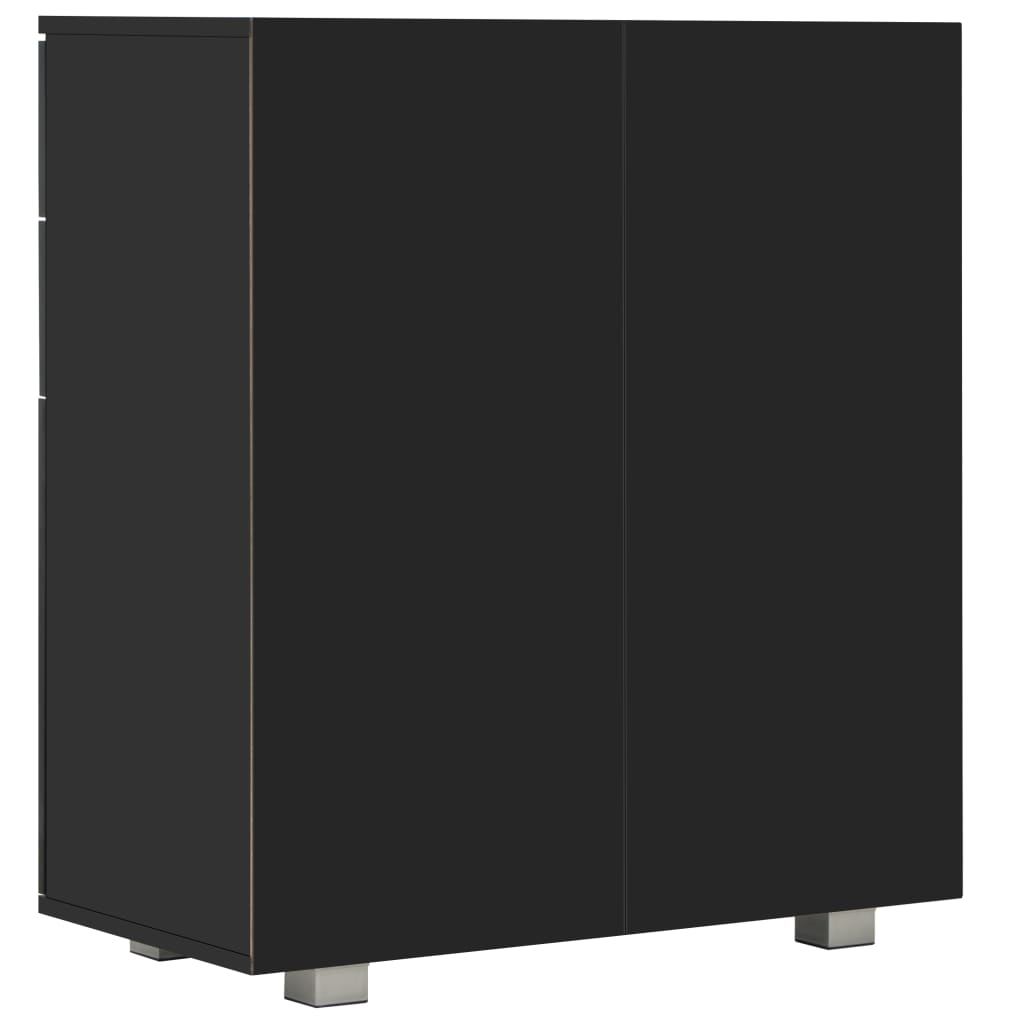 Sideboard | Black | Engineered Wood | 71 x 35 x 80 cm | Sideboard