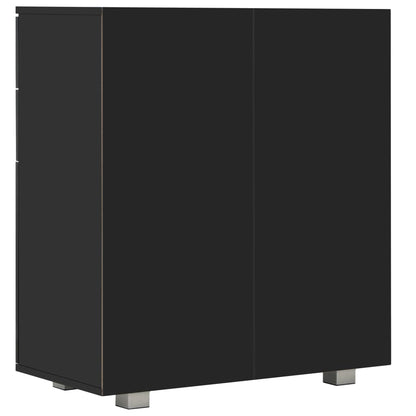 Sideboard | Black | Engineered Wood | 71 x 35 x 80 cm | Sideboard
