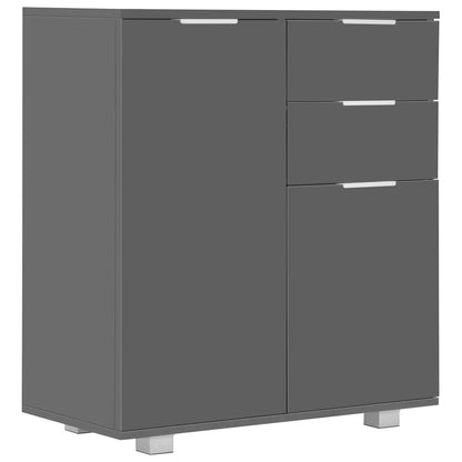 283717 vidaXL Sideboard High Gloss Grey 71x35x80 cm Engineered Wood