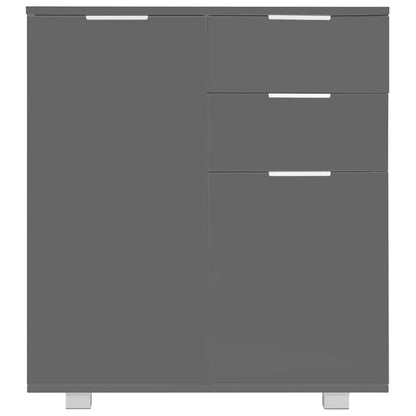 283717 vidaXL Sideboard High Gloss Grey 71x35x80 cm Engineered Wood