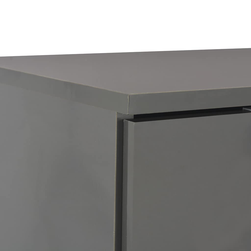 283717 vidaXL Sideboard High Gloss Grey 71x35x80 cm Engineered Wood