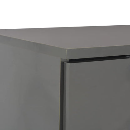 283717 vidaXL Sideboard High Gloss Grey 71x35x80 cm Engineered Wood