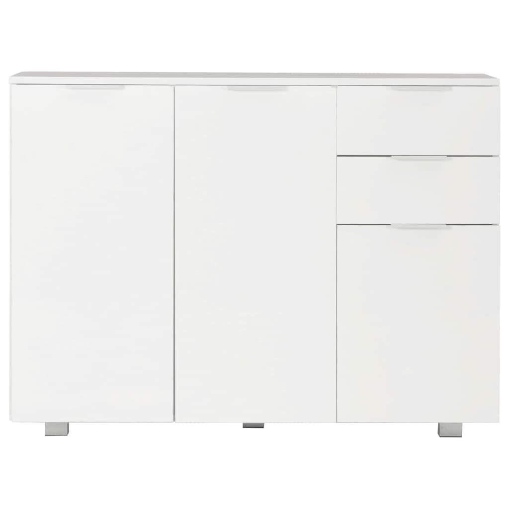 Sideboard High Gloss White 107x35x80,5 cm