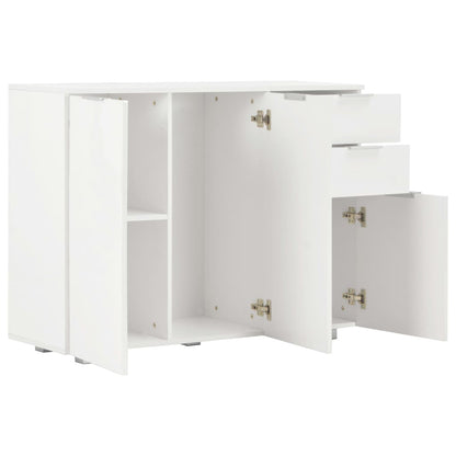 Sideboard High Gloss White 107x35x80,5 cm