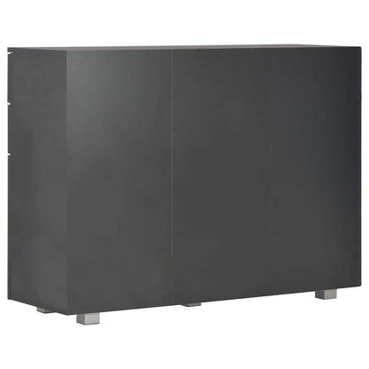 Sideboard High Gloss Black 107x35x80,5 cm