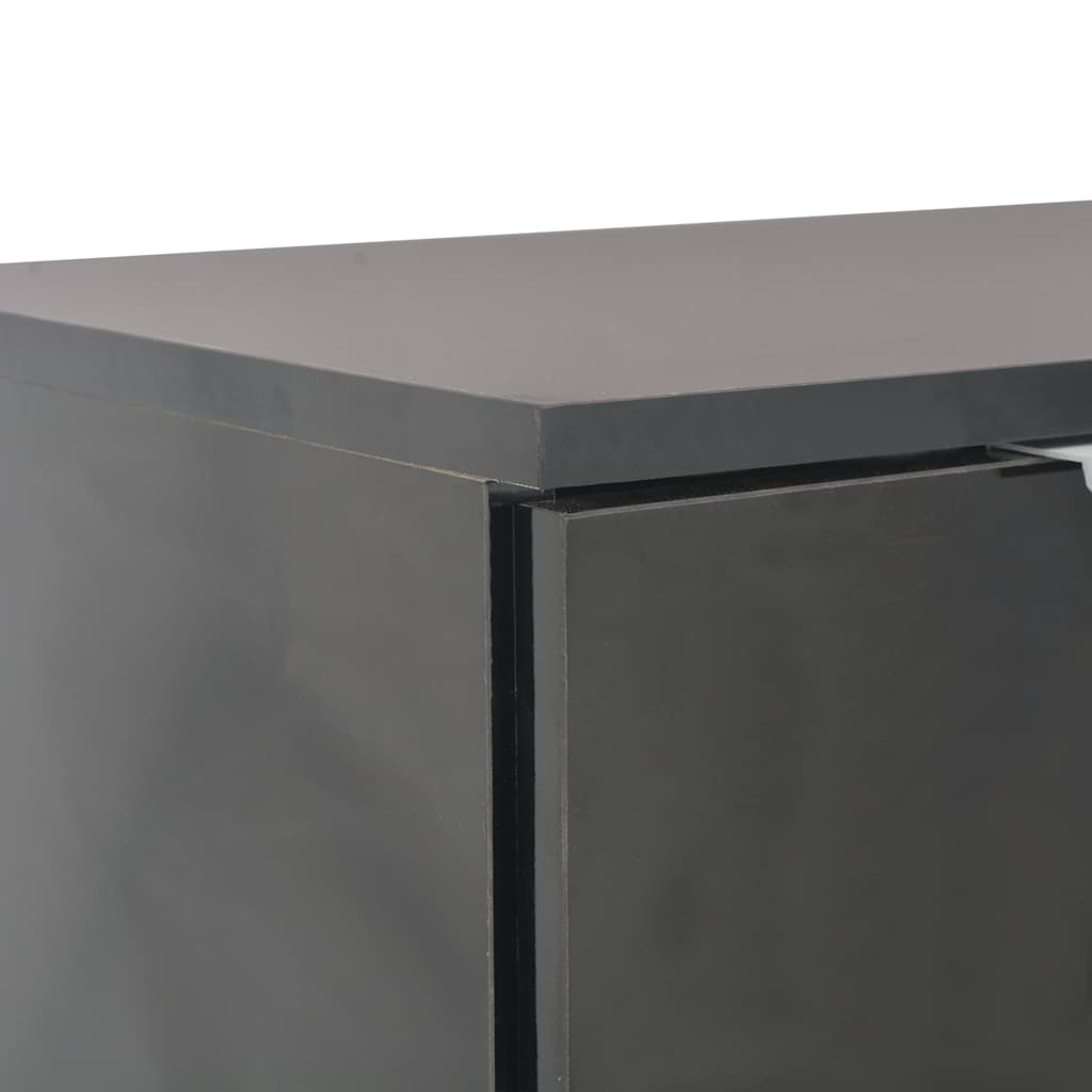 Sideboard High Gloss Black 107x35x80,5 cm