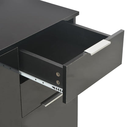 Sideboard High Gloss Black 107x35x80,5 cm