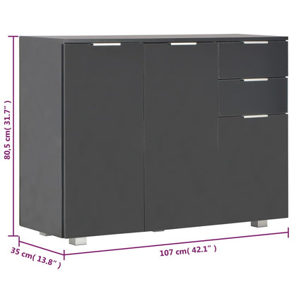 Sideboard | Black | Engineered wood | Medium | Sideboard | Rectangular