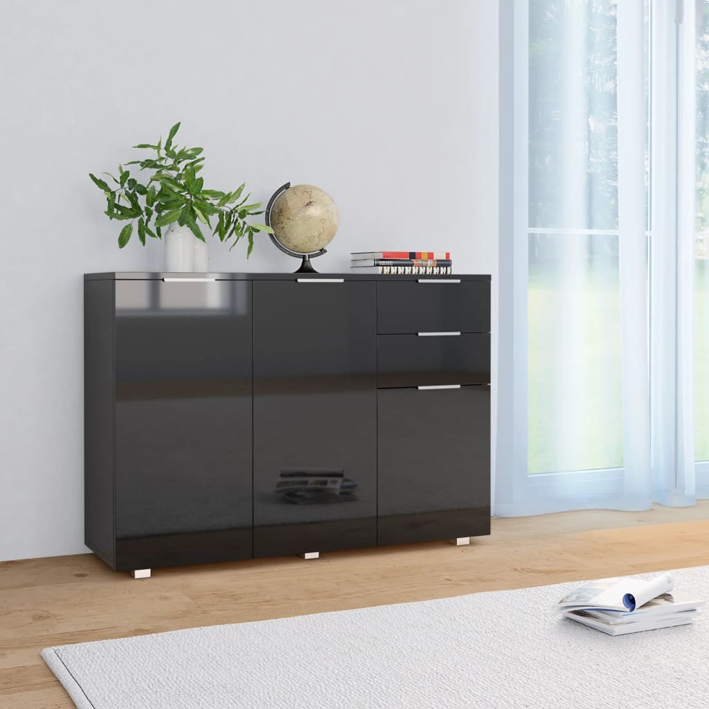 Sideboard | Black | Engineered wood | Medium | Sideboard | Rectangular