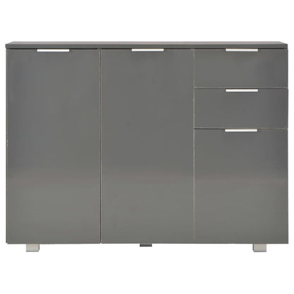 Sideboard High Gloss Grey 107x35x80,5 cm
