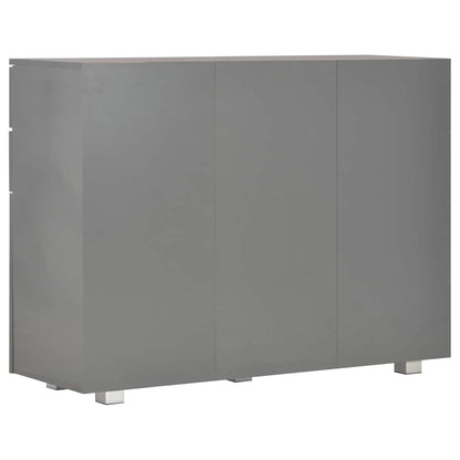 Sideboard High Gloss Grey 107x35x80,5 cm