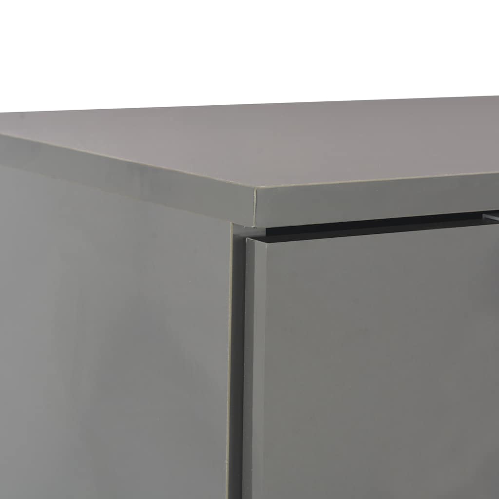 Sideboard High Gloss Grey 107x35x80,5 cm