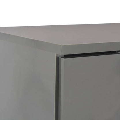 Sideboard High Gloss Grey 107x35x80,5 cm
