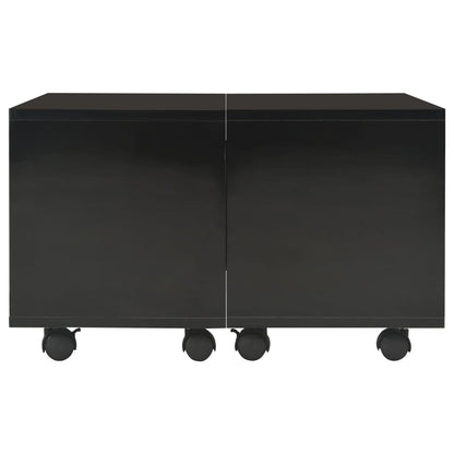 Coffee Table High Gloss Black 60x60x35 cm Engineered Wood