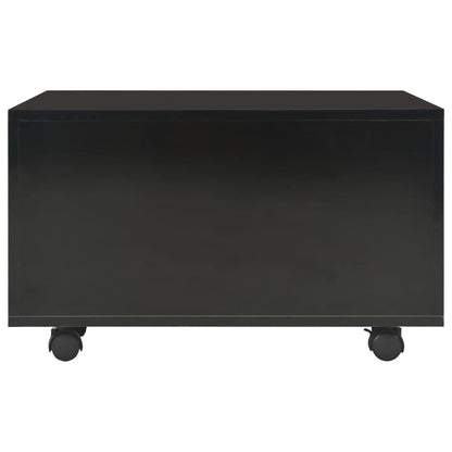 Coffee Table High Gloss Black 60x60x35 cm Engineered Wood