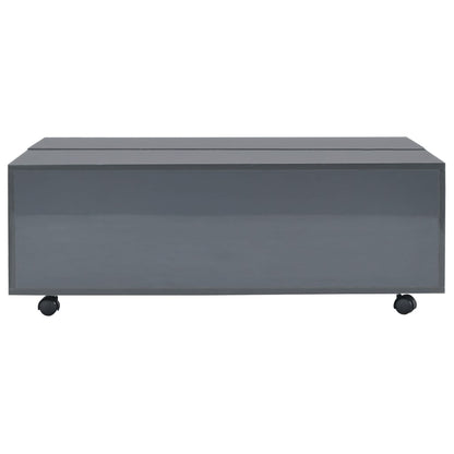 Coffee Table High Gloss Grey 100x100x35 cm