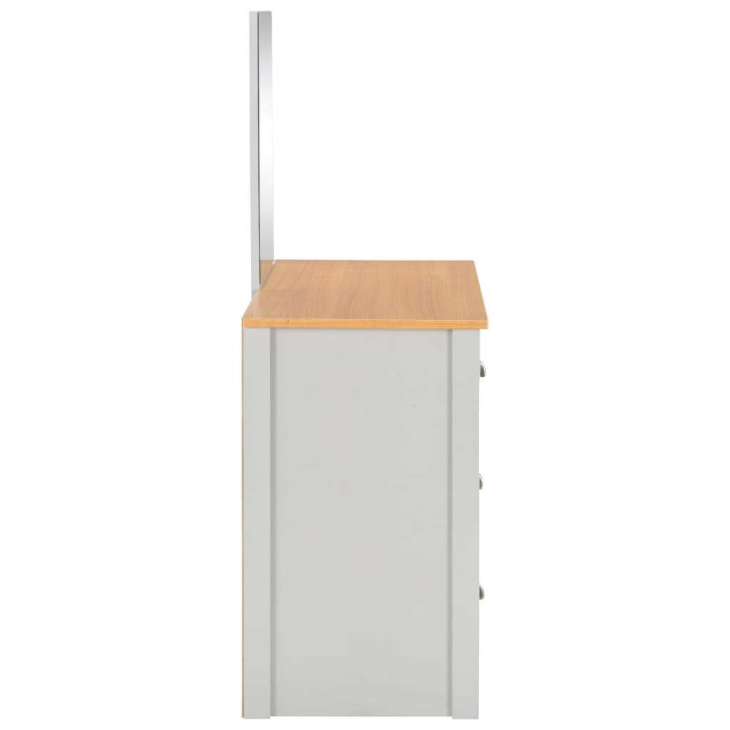 Dressing Table | Grey, Natural wood | Engineered wood with melamine