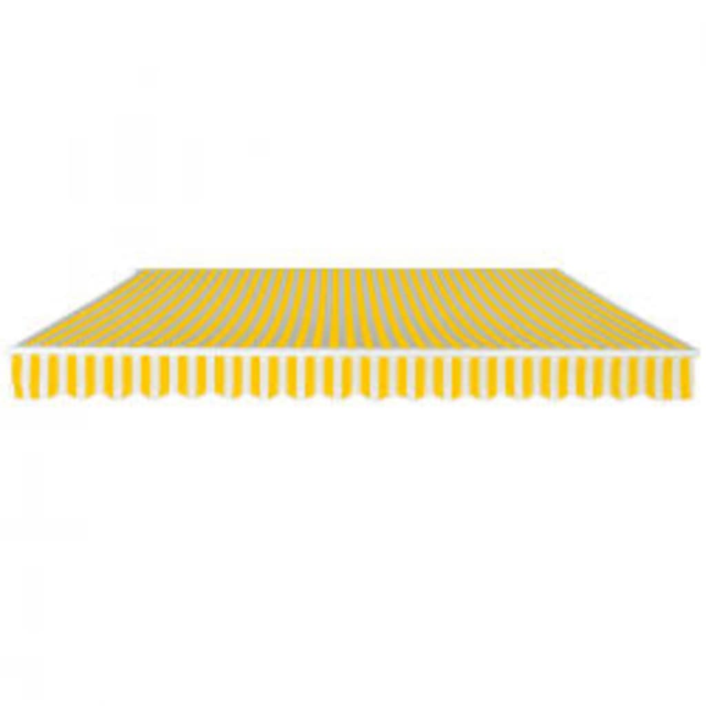 Folding Awning Manual Operated 600 cm Yellow/White