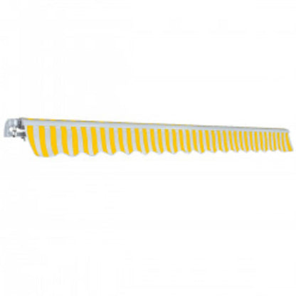 Folding Awning Manual Operated 600 cm Yellow/White